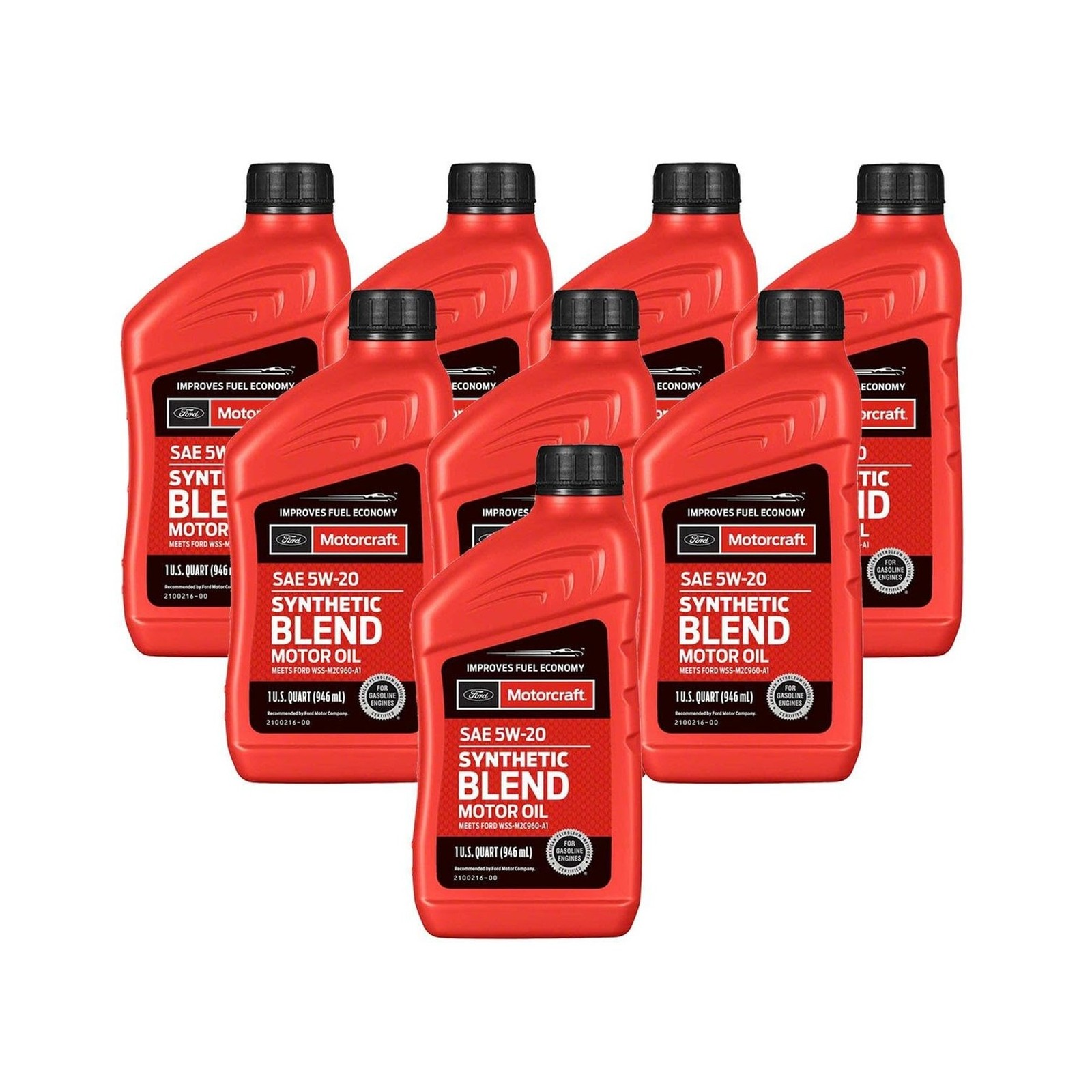 Genuine OEM Premium Synthetic Blend Motor Oil SAE 5W-20-8 Quart