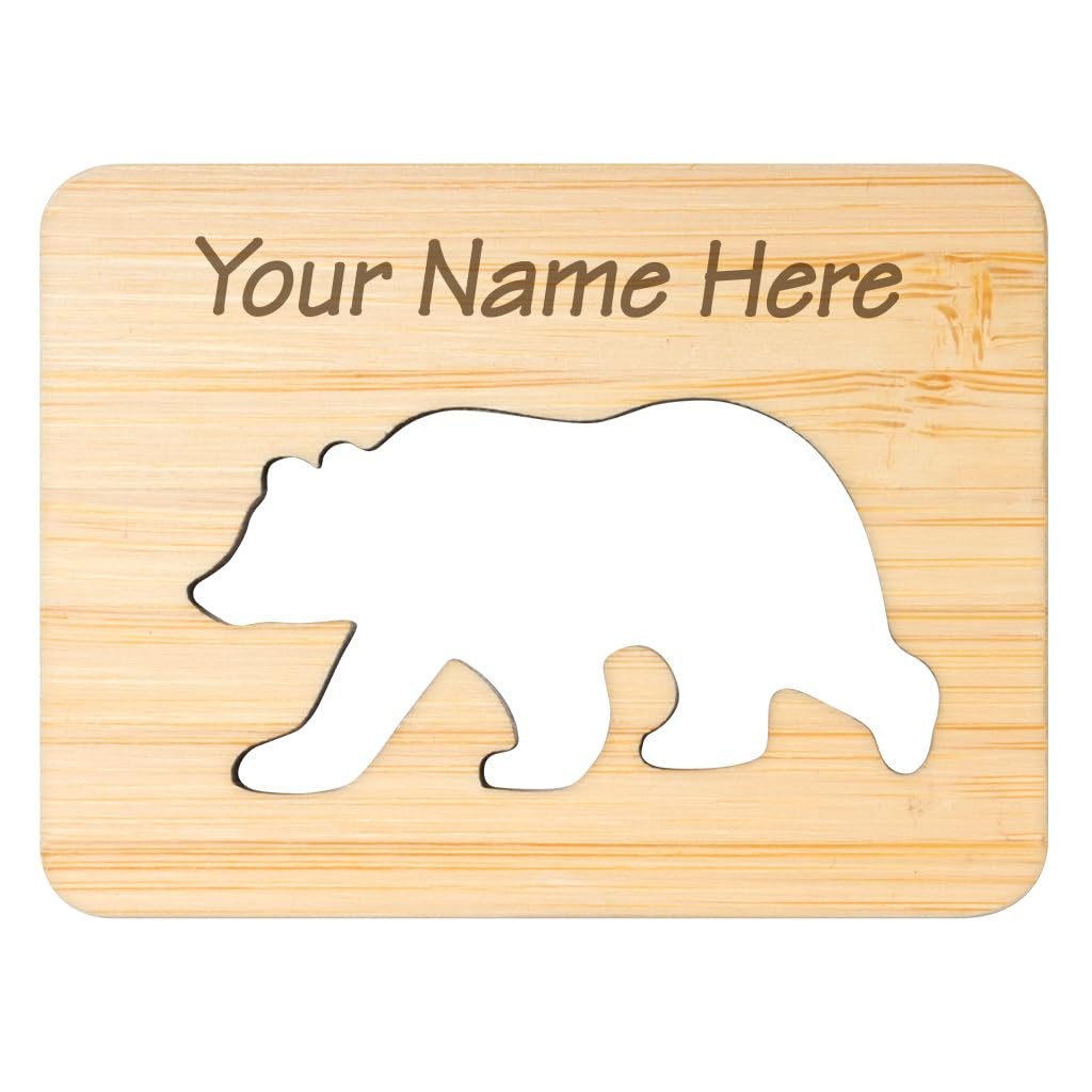 Lipco Bear Magnet, Bamboo