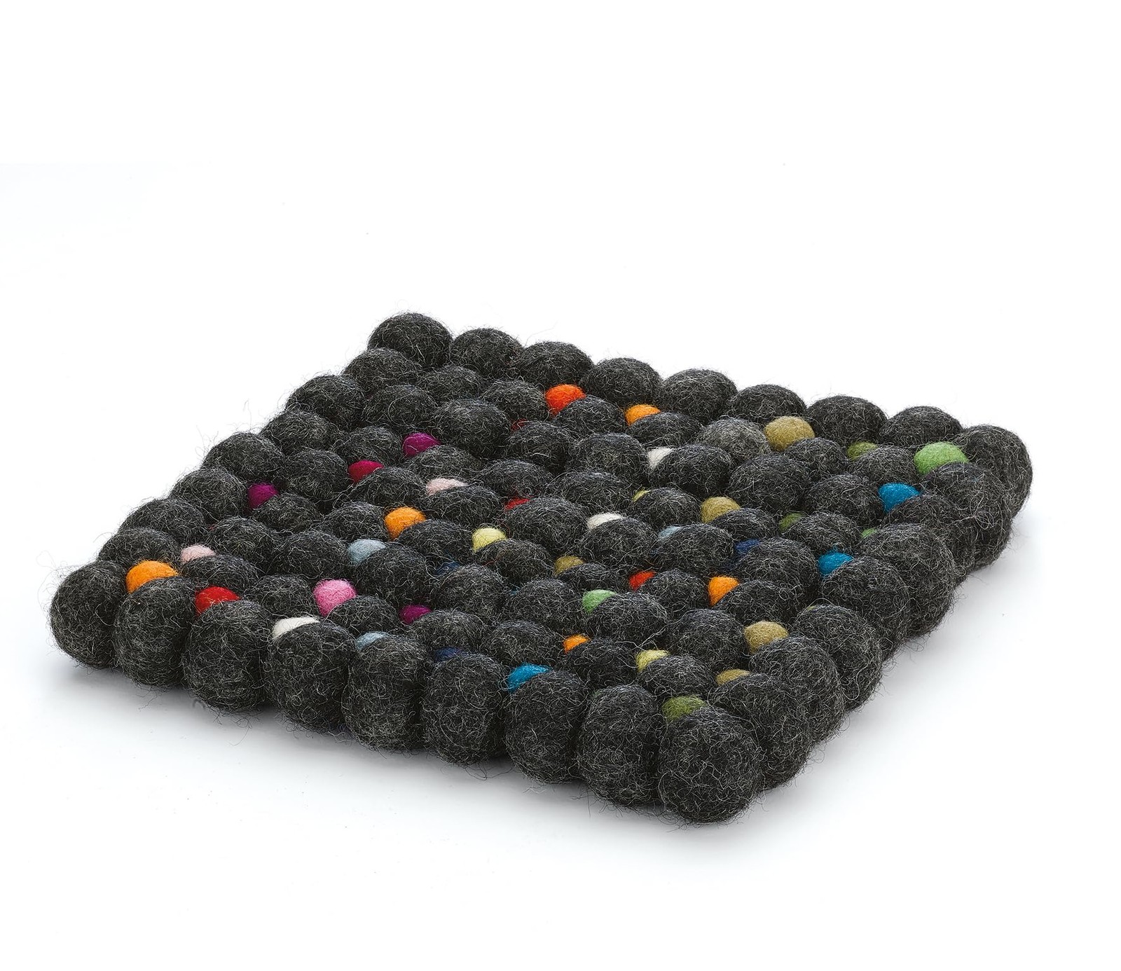 Cilio Fair Trade Wool Trivet, 100% Virgin Sheep Wool, 8″ Square, Charcoal