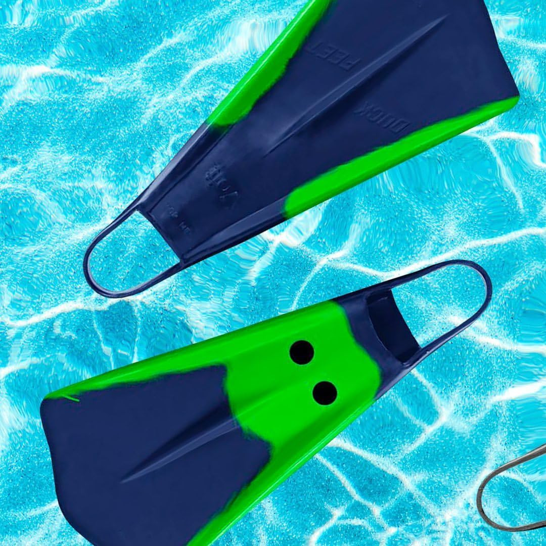 Swim Fins Blue: Legendary Swim Fin Design, Unisex, Dual-Density Rubber Construct