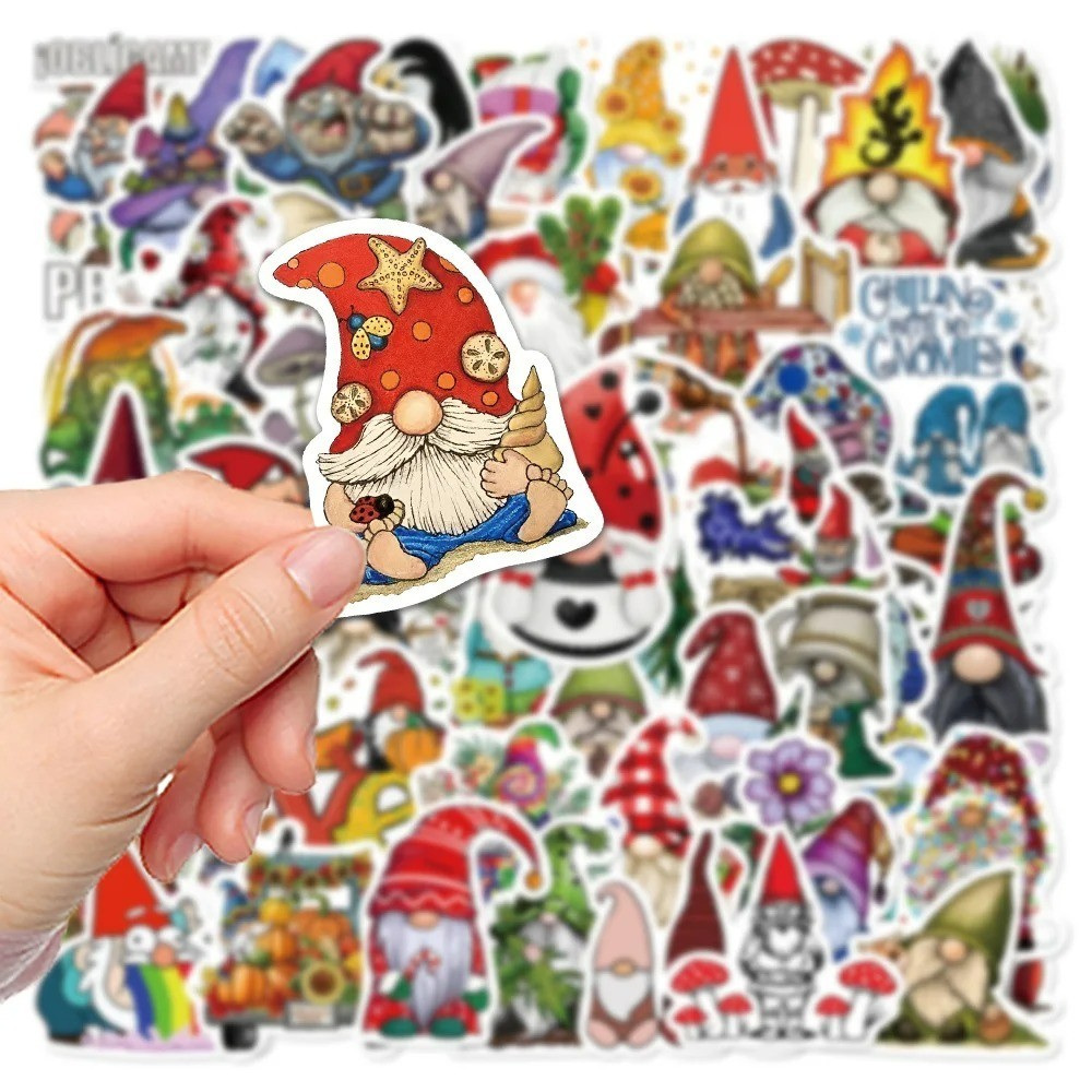 60pcs Disney Cute Cartoon Dwarf Gnome Decorations Stickers Decal Kid Toy Laptop
