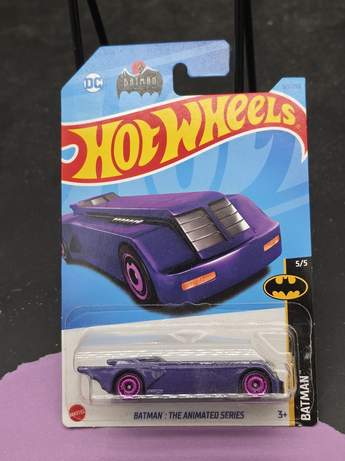 Hot Wheels Batman The Animated Series Batmobile Purple 1:64 Diecast 5/5