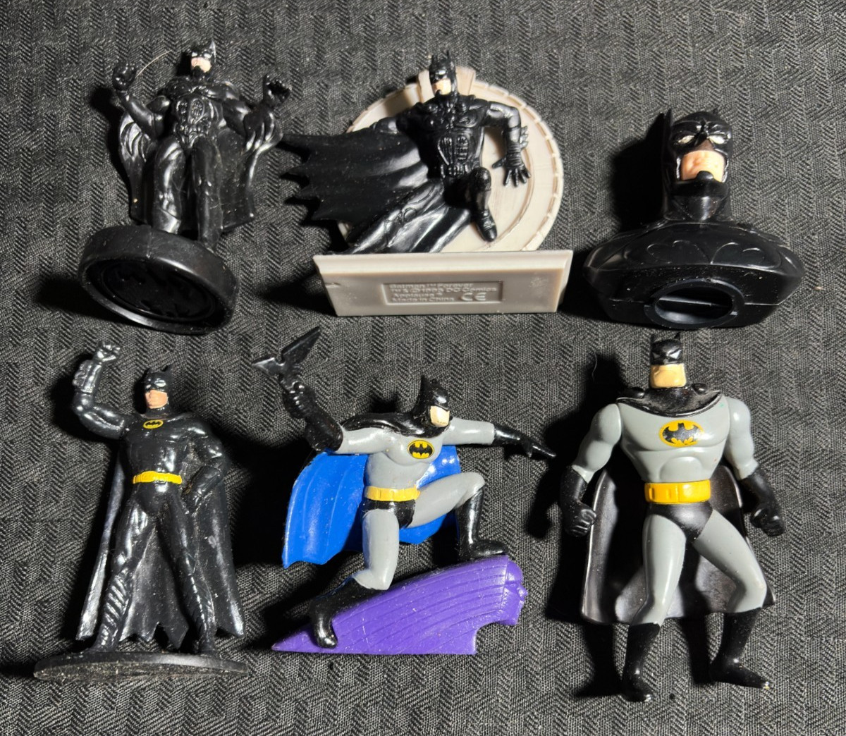 1990s Various Small BATMAN Figures with Batmobile (Grade 6.0/7.0) LOT of 7