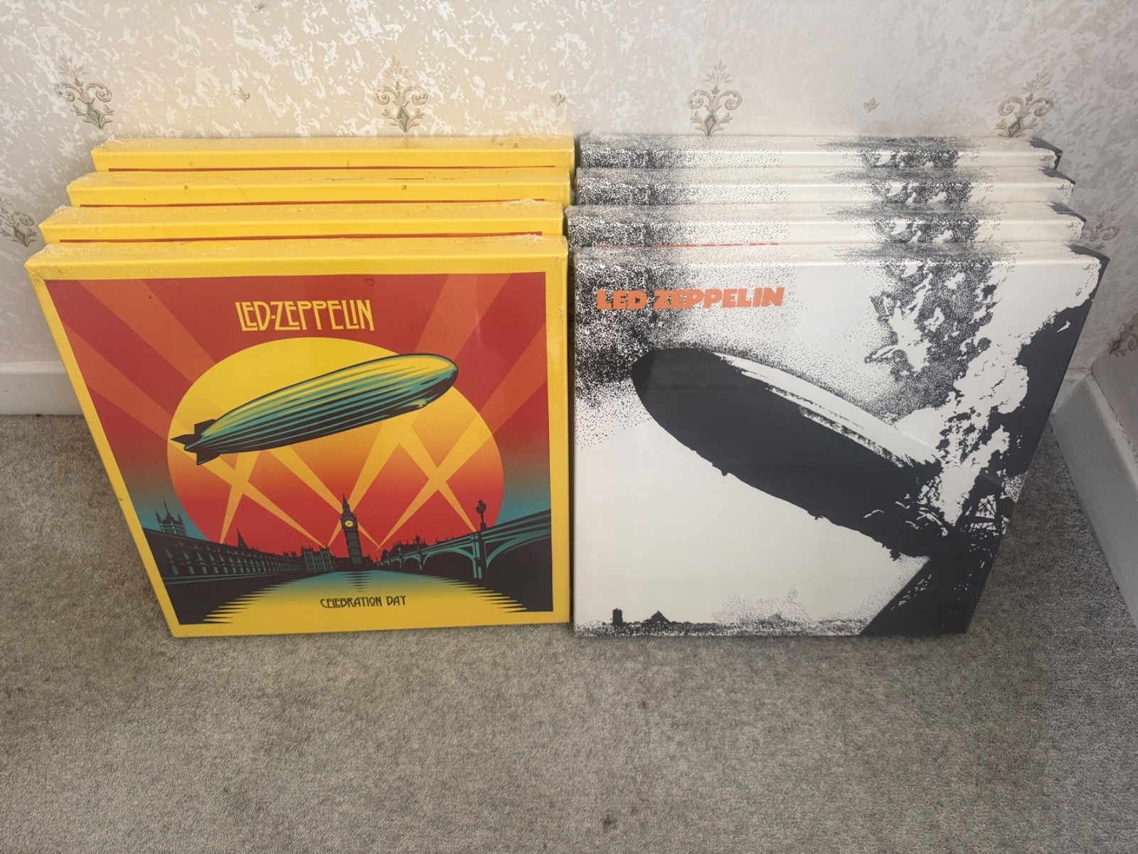 8x Led Zeppelin Official Stretched Canvas Prints – 2 Designs – Job Lot Wholesale