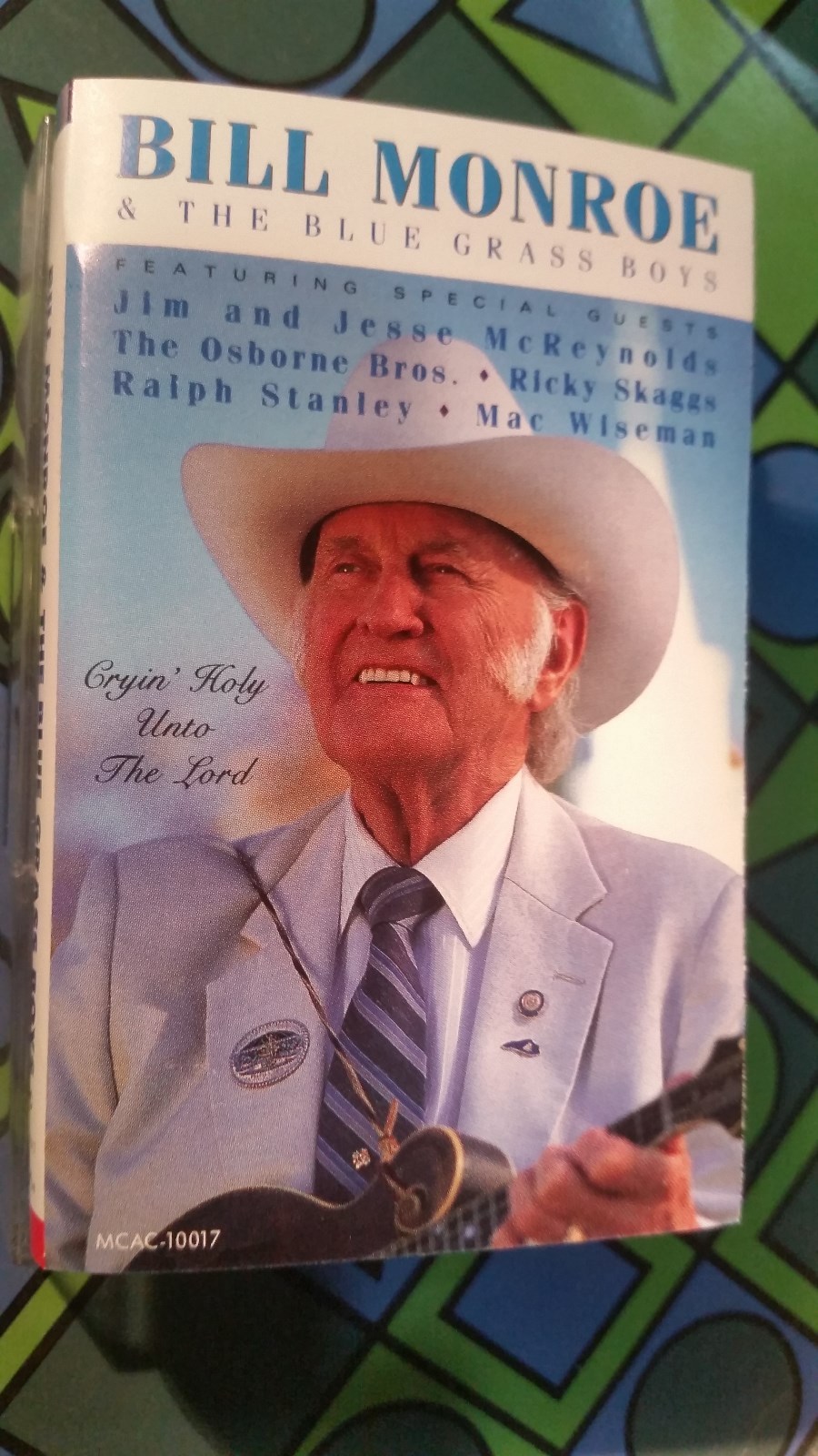 BILL MONROE ~ CRYING HOLY THE LORD ~ ORIGINAL MCA 1991 CASSETTE TAPE BLUE GRASS