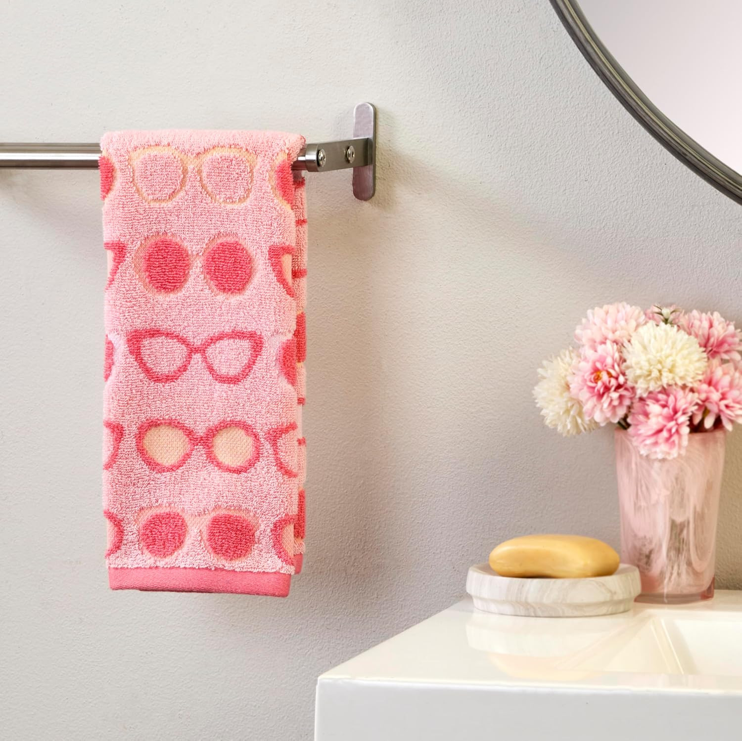 Summer Shades 100% Cotton Jacquard 2Pc Hand Towel Set, Reversible & Decorative f