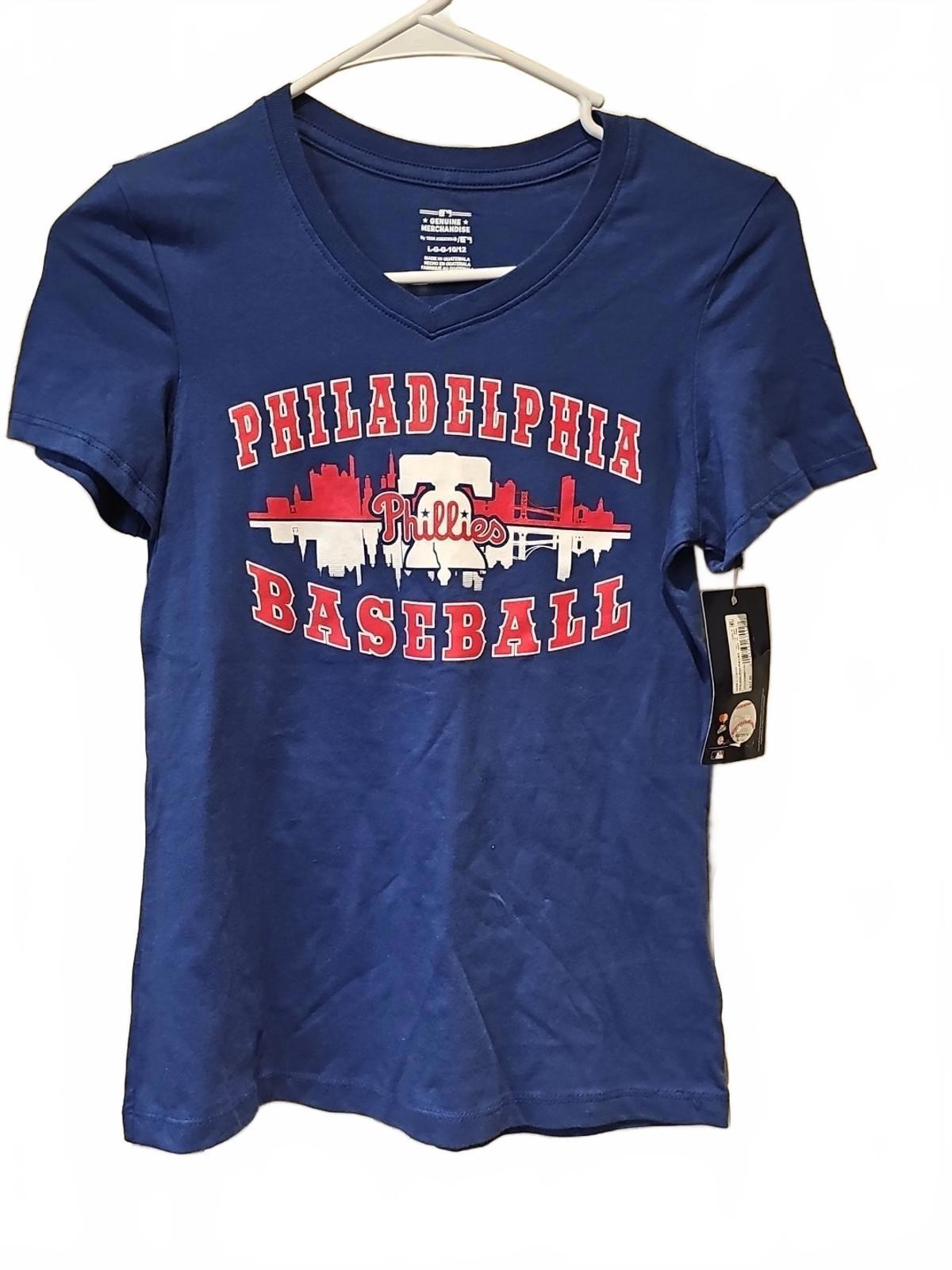 Philadelphia Phillies Baseball Girls T-Shirt Large 10-12 Large. New With Tags