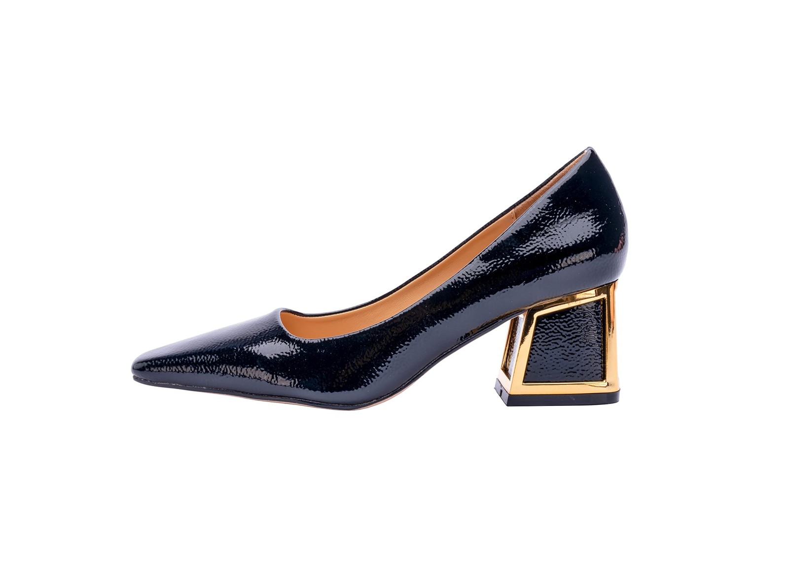 Ninety Union Blink Square Toe Pump On A Architectural 2.5 Inch Heel, Black, 8