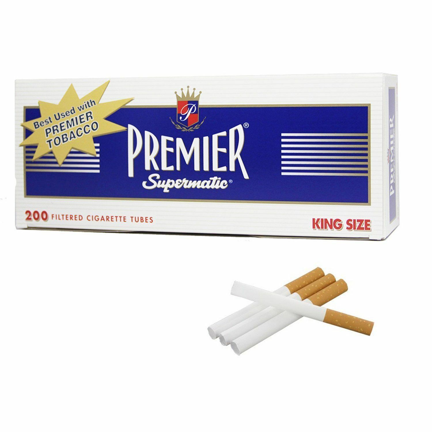 Premier Full Flavor King Size – 3 Boxes – 200 Tubes Box Supermatic
