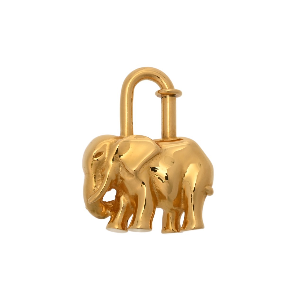 HERMES Cadena Elephant Motif 1997 Limited Edition metal gold unisex Other ac…
