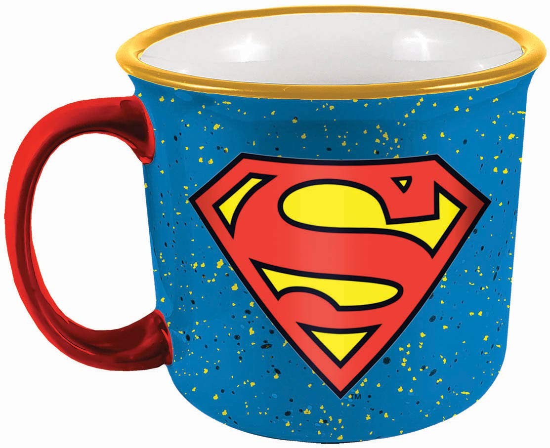 Spoontiques 21502 Superman Camper Mug, 14 ounces, Blue