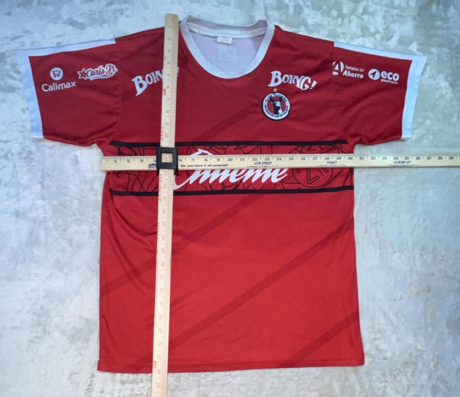 Club Tijuana Xolos Soccer Red Jersey A. Carrillo #26 Men’s Large Liga MX Mexico