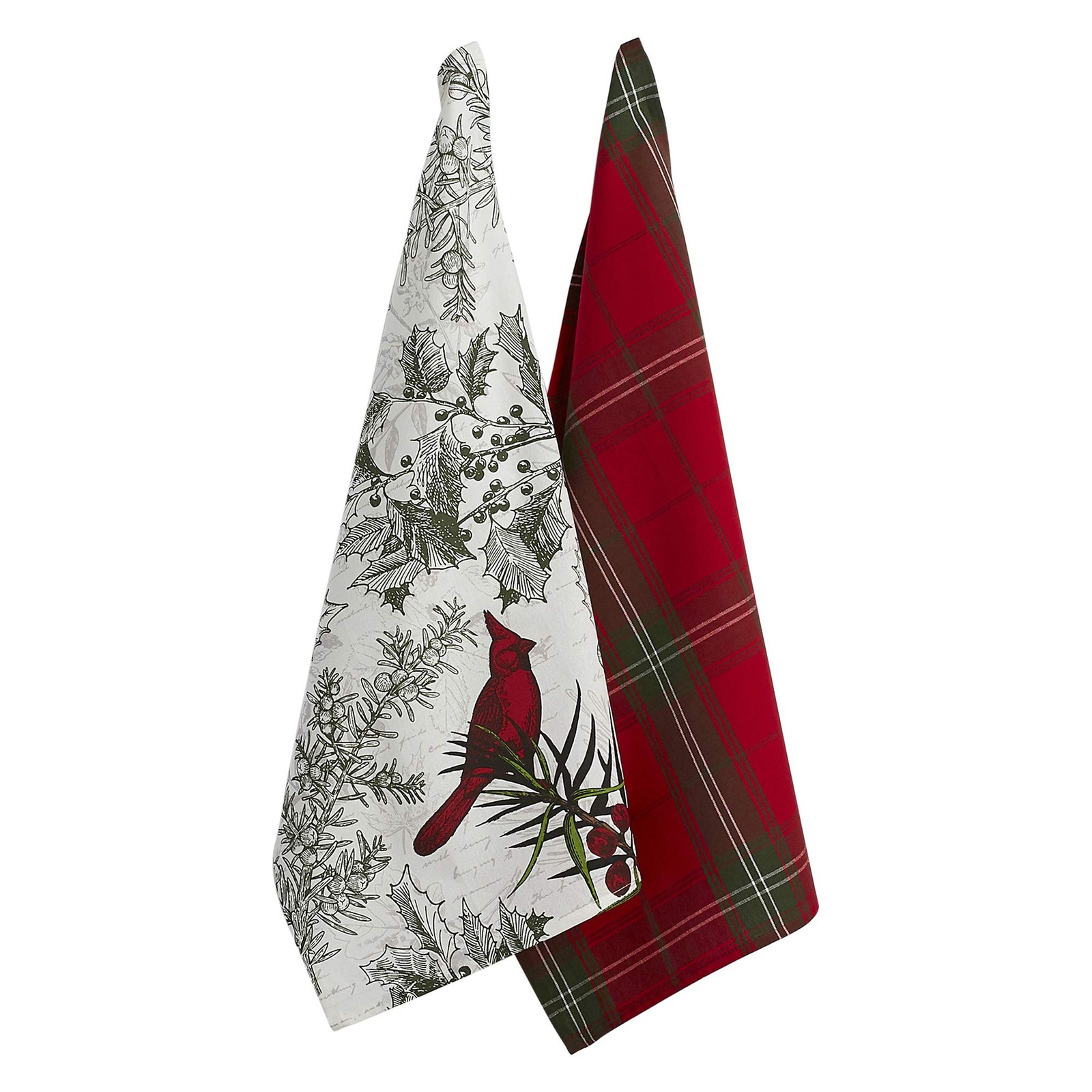 DII Christmas Kitchen Printed Dishtowel Set 18×28 – Holiday Botanical, 2-Piece