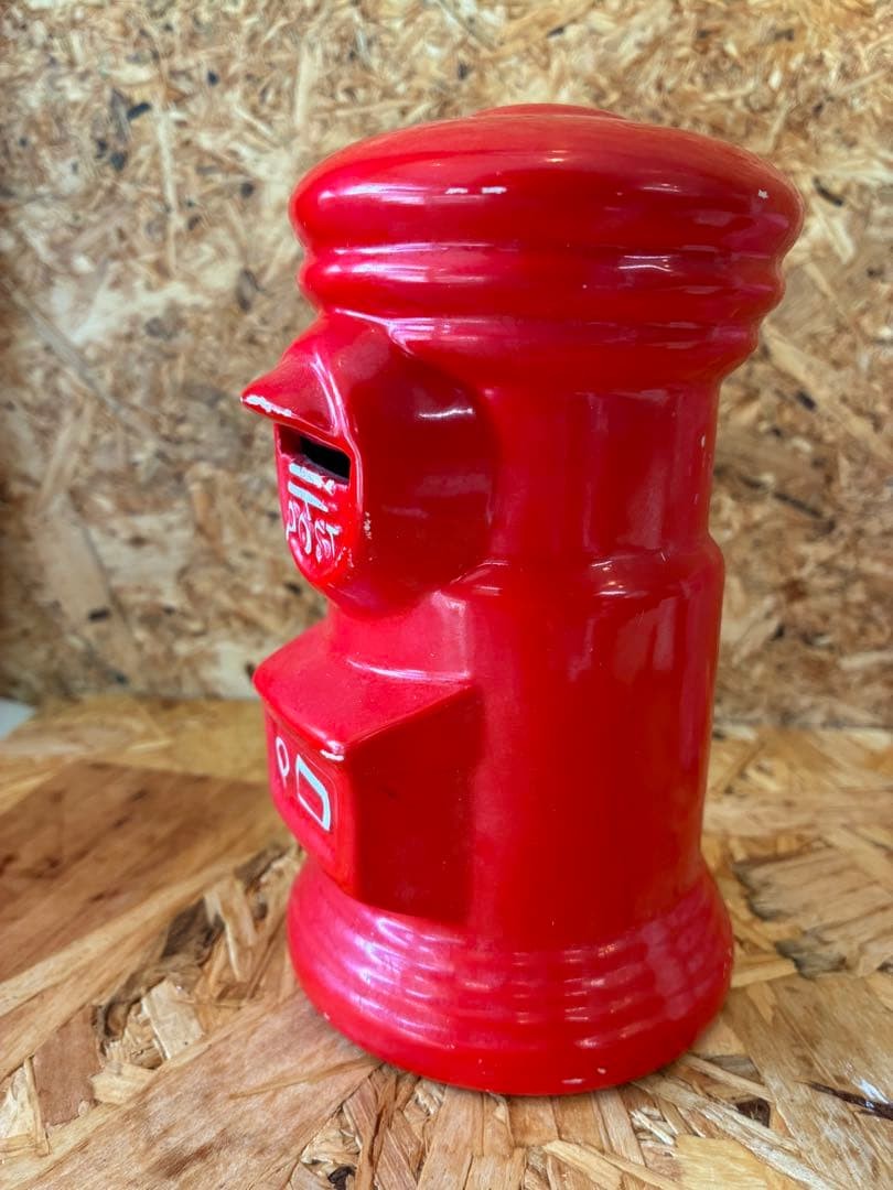 Postbox-shaped ceramic piggy bank large medium mini piggy bank round post