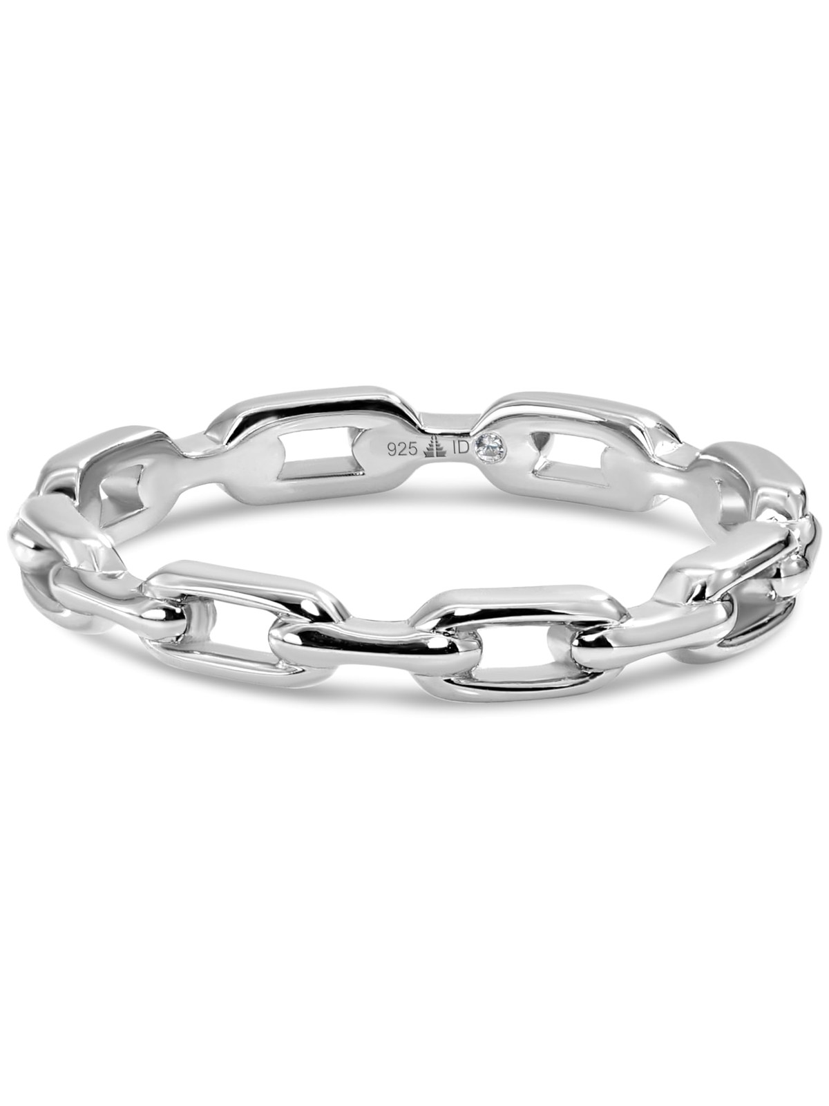 DEVATA Cable Link Ring in Sterling Silver 925 DRM1231 (Size 08)