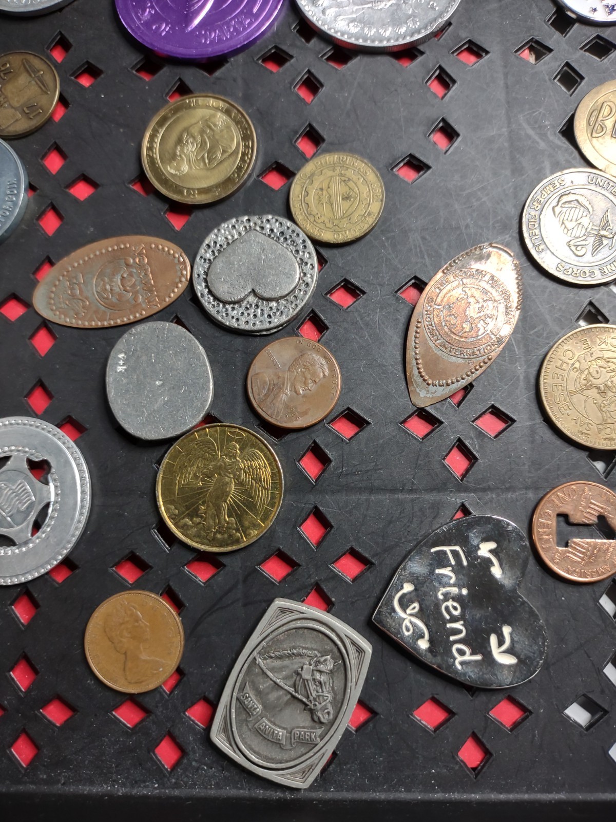 Mixed Junk Drawer Lot Mostly Tokens And Coins Junk Lot BN25