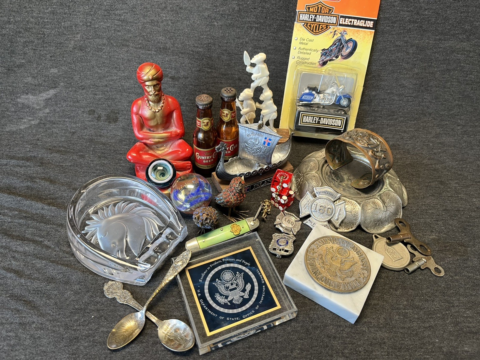 Estate Man Cave Lot Smalls Must See Antique Vintage Pieces Obsolete Badges Etc