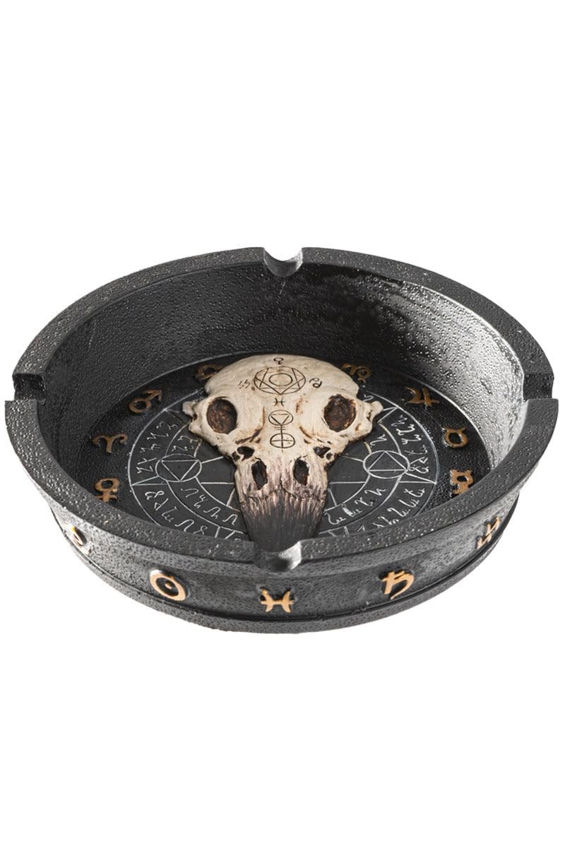 Pacific Giftware Raven Skull Ouija Decorative Ashtray Multicolor 4 75 Inch