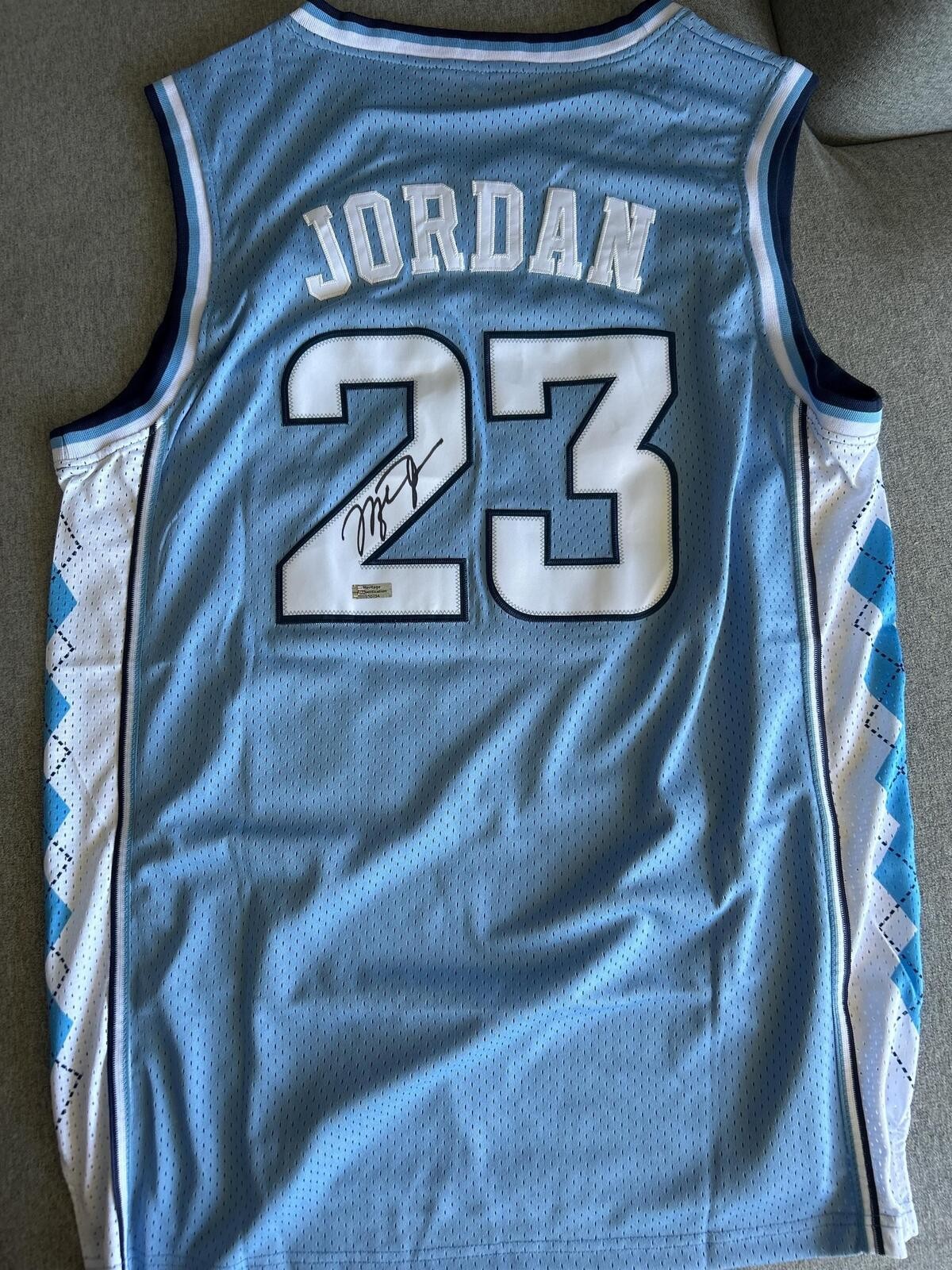 Michael Jordan Signed Autographed North Carolina Tar Heels Basketball Jersey COA
