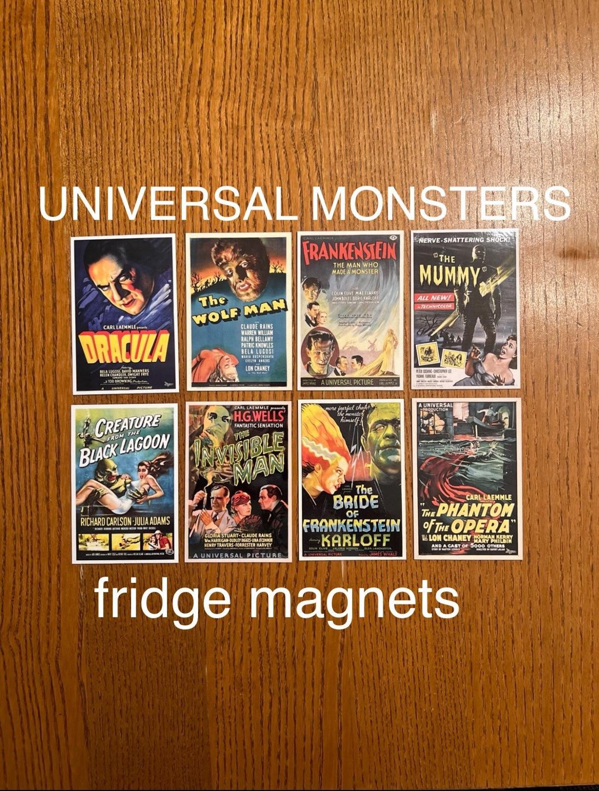 Universal Monsters FRIDGE MAGNETS classic horror monster mash movies 30s 40s 50s