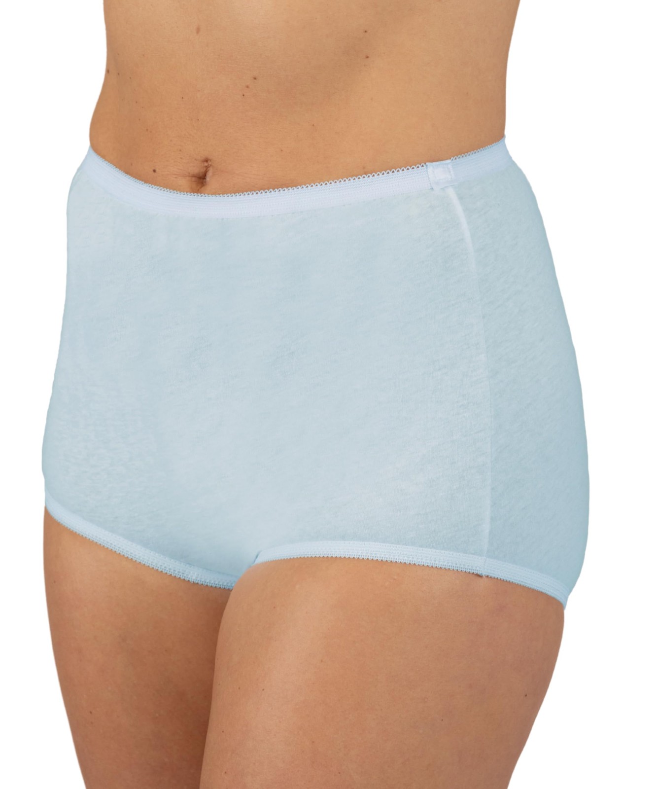 Dixie Belle Women’s Cotton Full Brief Underwear 3-Pack, Size 12, Blue