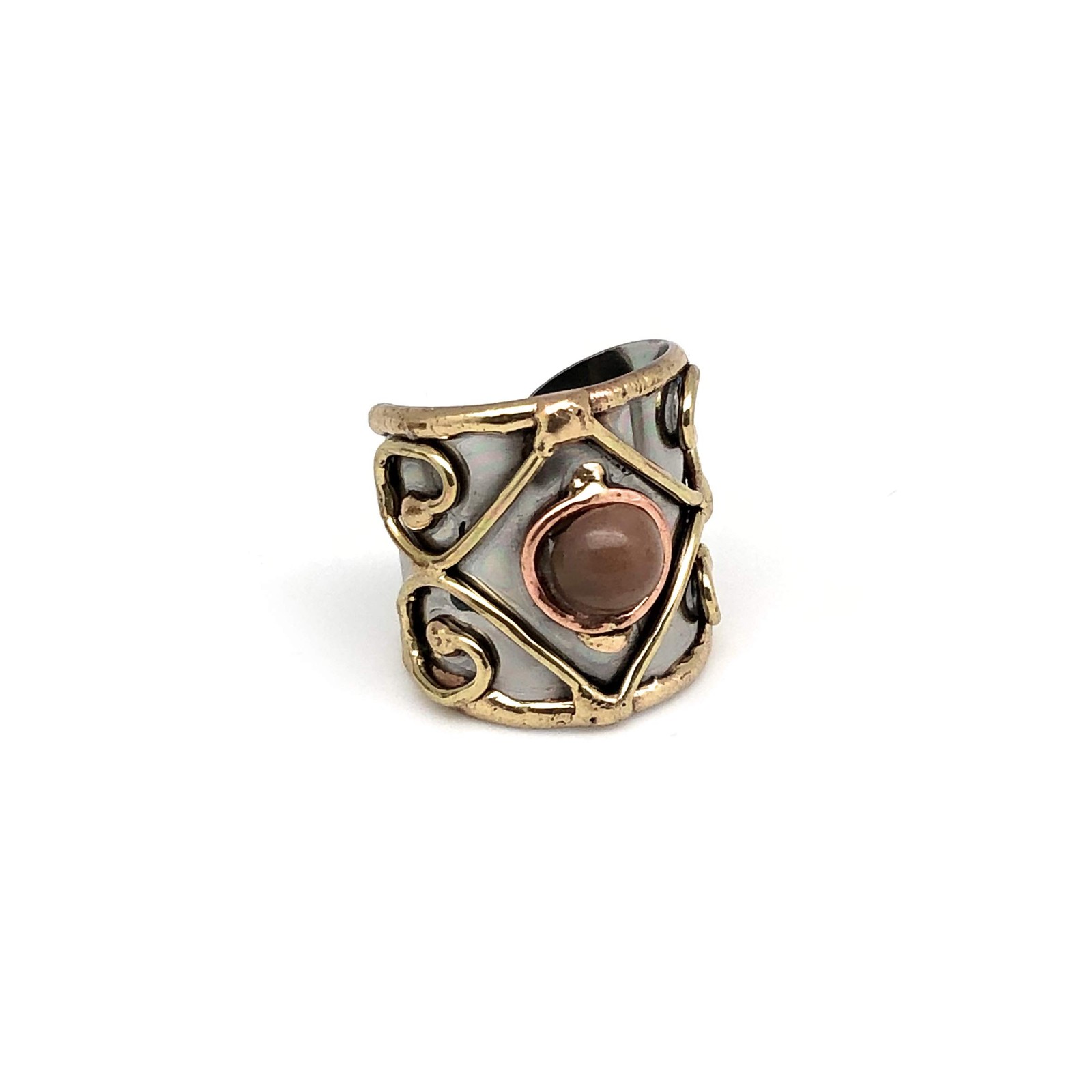 Anju Jewelry Mixed Metal Cuff Ring