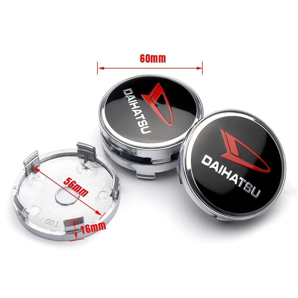 DAIHATSU wheel cap + seal 60mm for one car (4 pieces)
