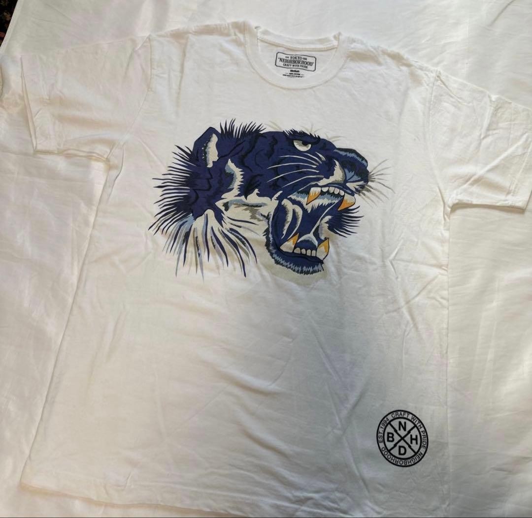 [M] NEIGHBORHOOD Souvenir/Blue Tiger T-shirt White