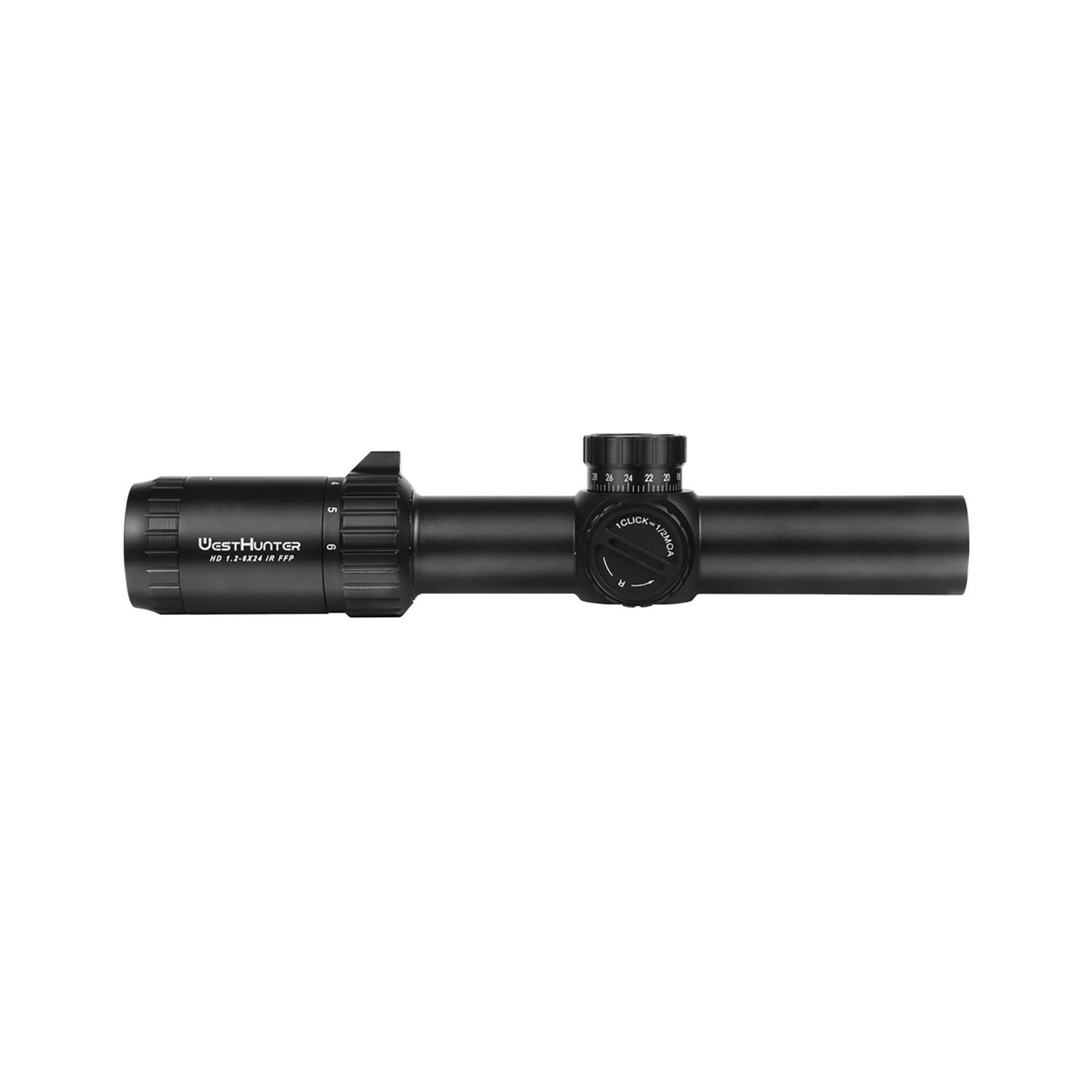 WestHunter Optics HD 1.2-6×24 IR FFP LPVO Riflescope, 30 mm Tube First Focal …