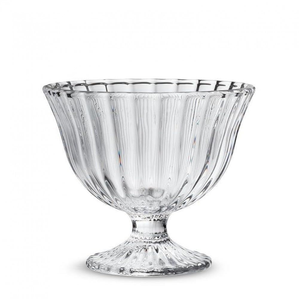 Abbott Collection Flared Optic Pedestal Bowl, Small, 4-Inch, Clear, Glass