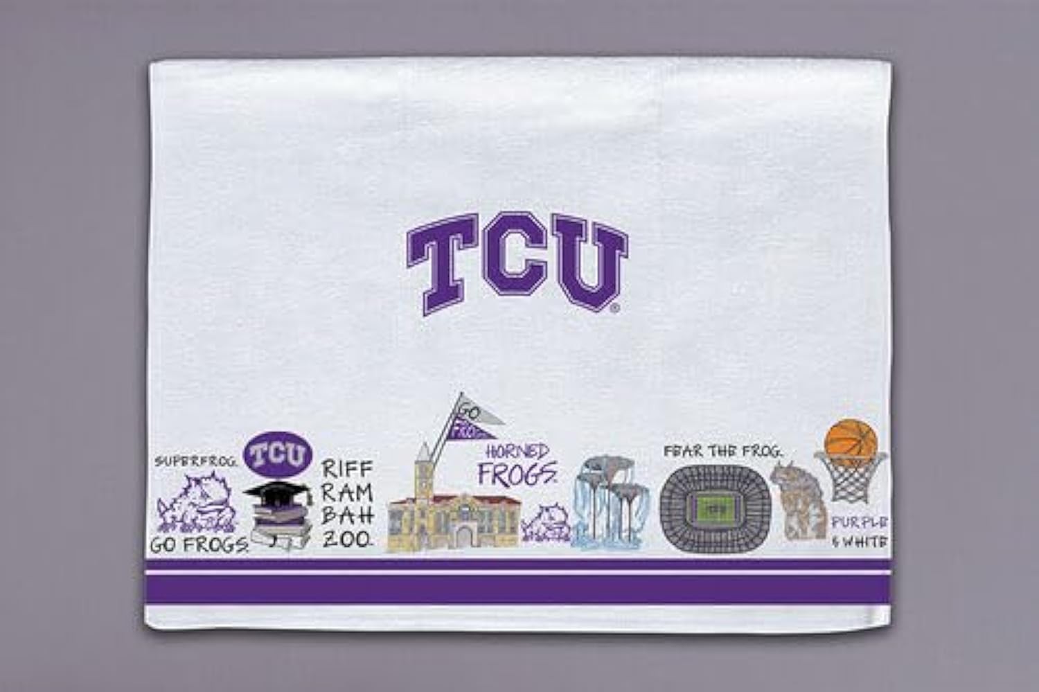 Magnolia Lane TCU Icon Hand Towel, 26″, Kitchen & Home Accessories