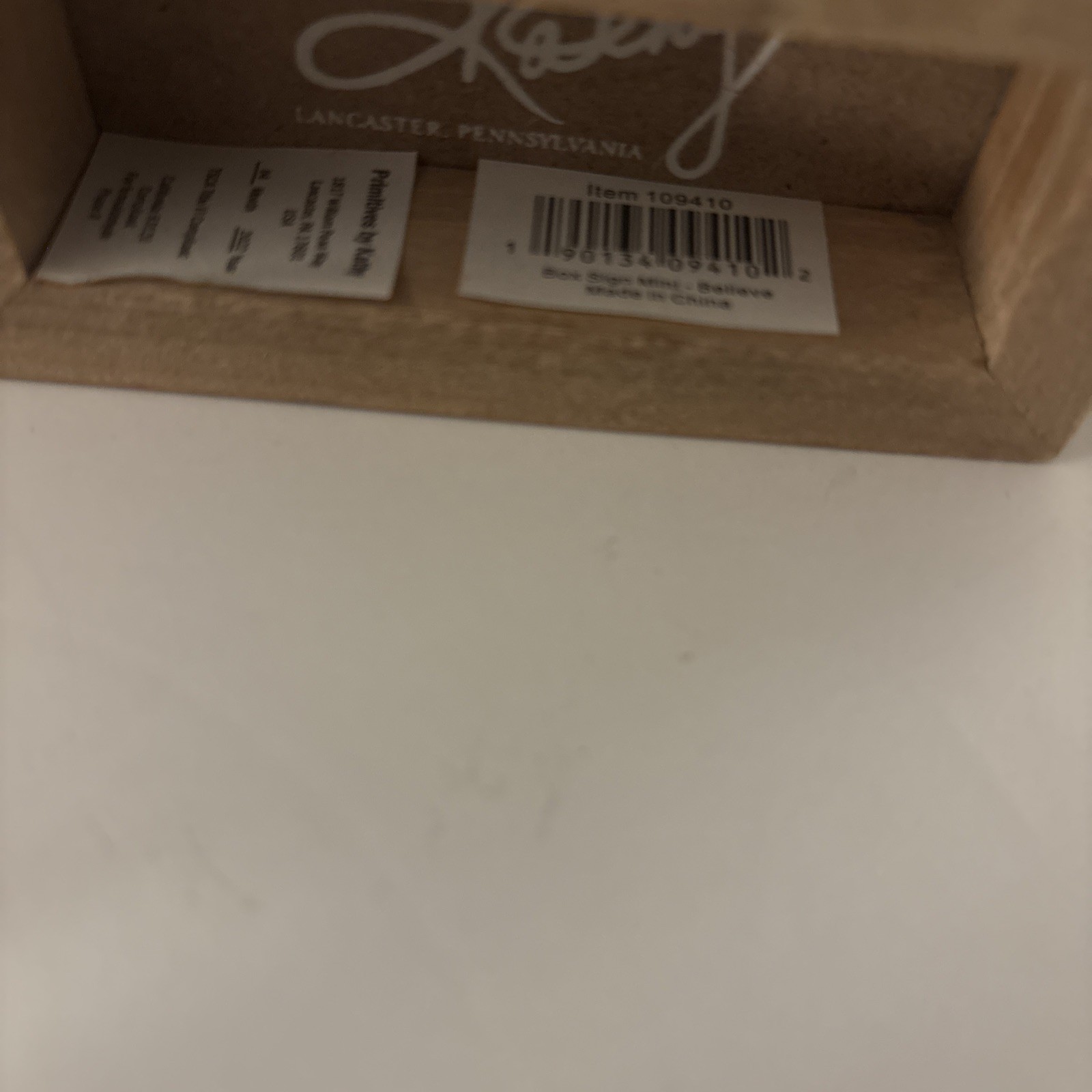 Primitives by Kathy 109410 Box Sign Mini – Believe, 4 x 2 x 1-inch Lot Of 2