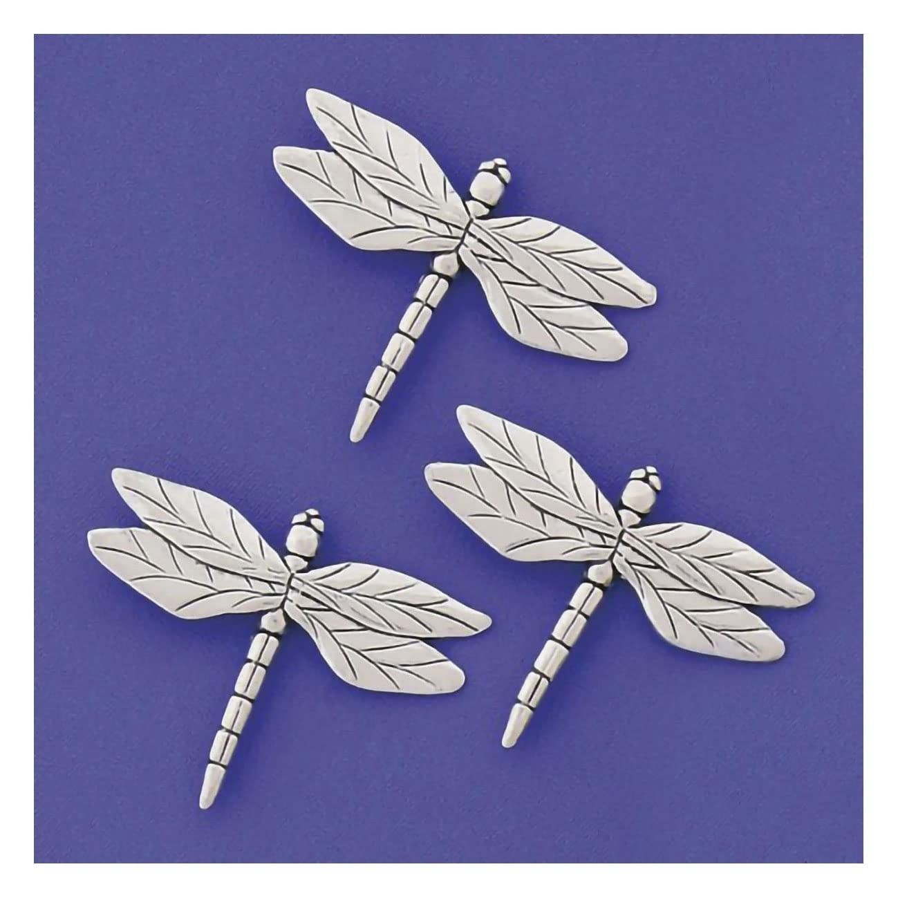 Basic Spirit Dragonflies Medium Pewter Magnet Set, Nature Lover Gift
