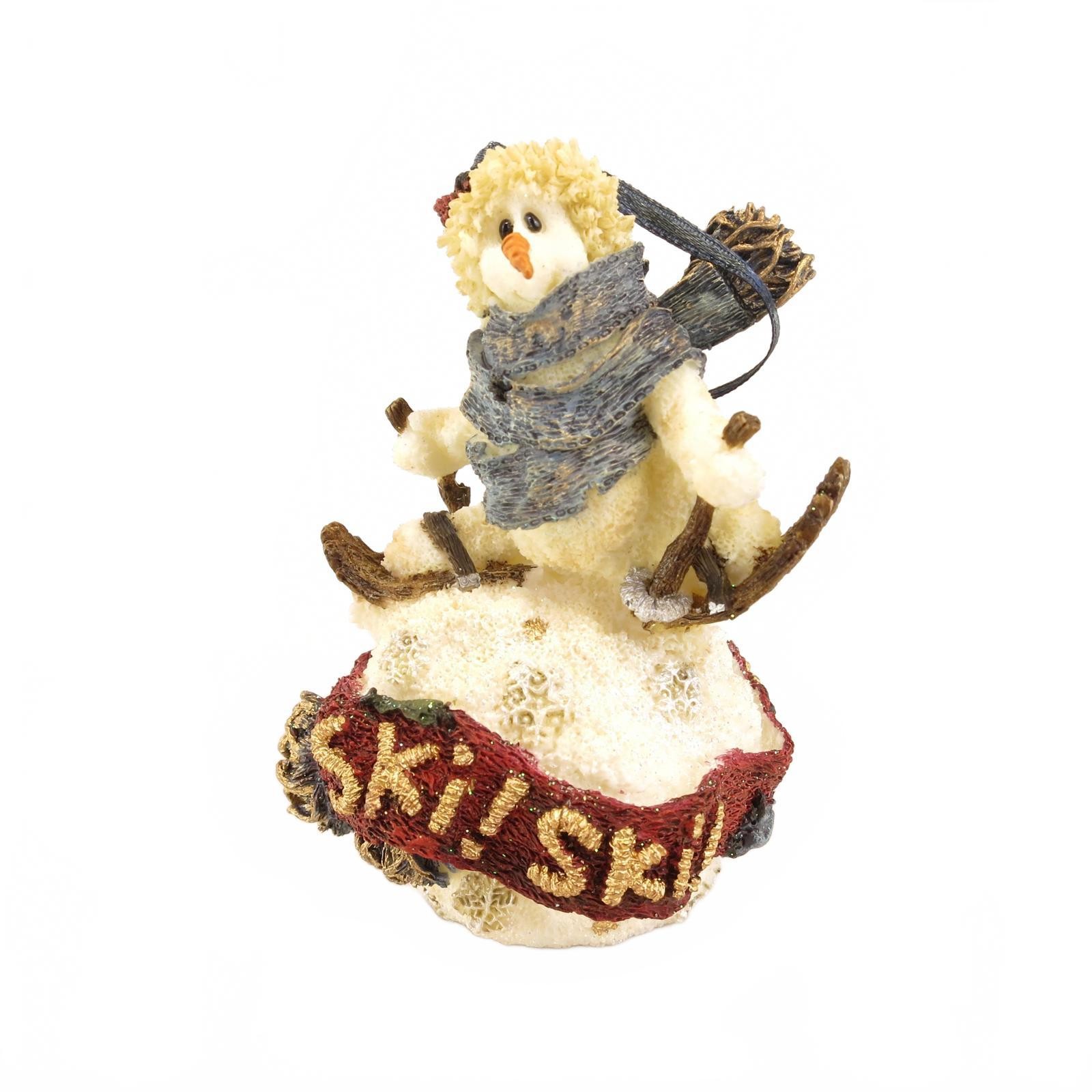 Boyds Bears Resin Lars…Ski, Ski, Ski Resin Snowman Christmas Ornament 25653