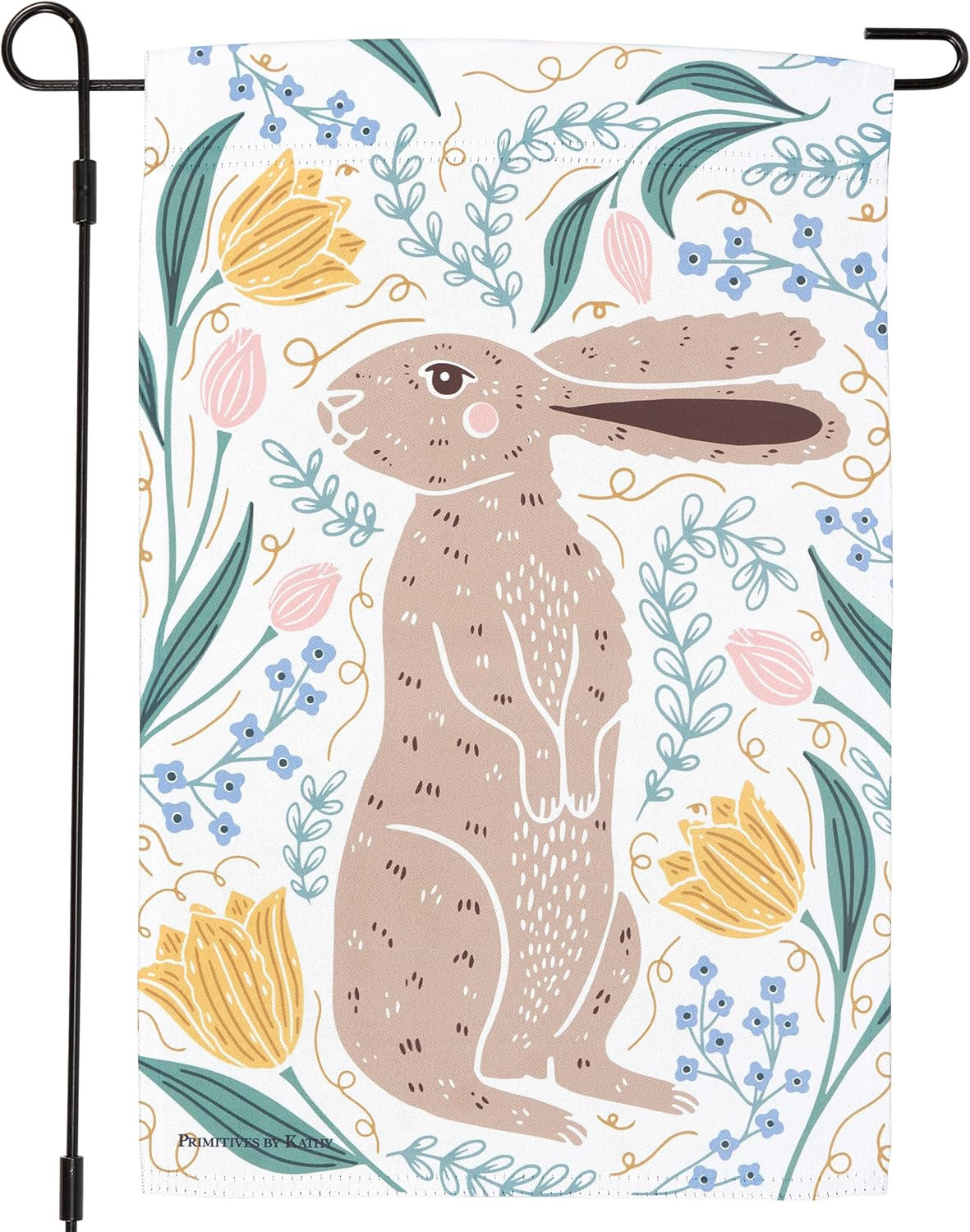 Decorative Double-Sided Garden Flag – Rabbit Folk Art