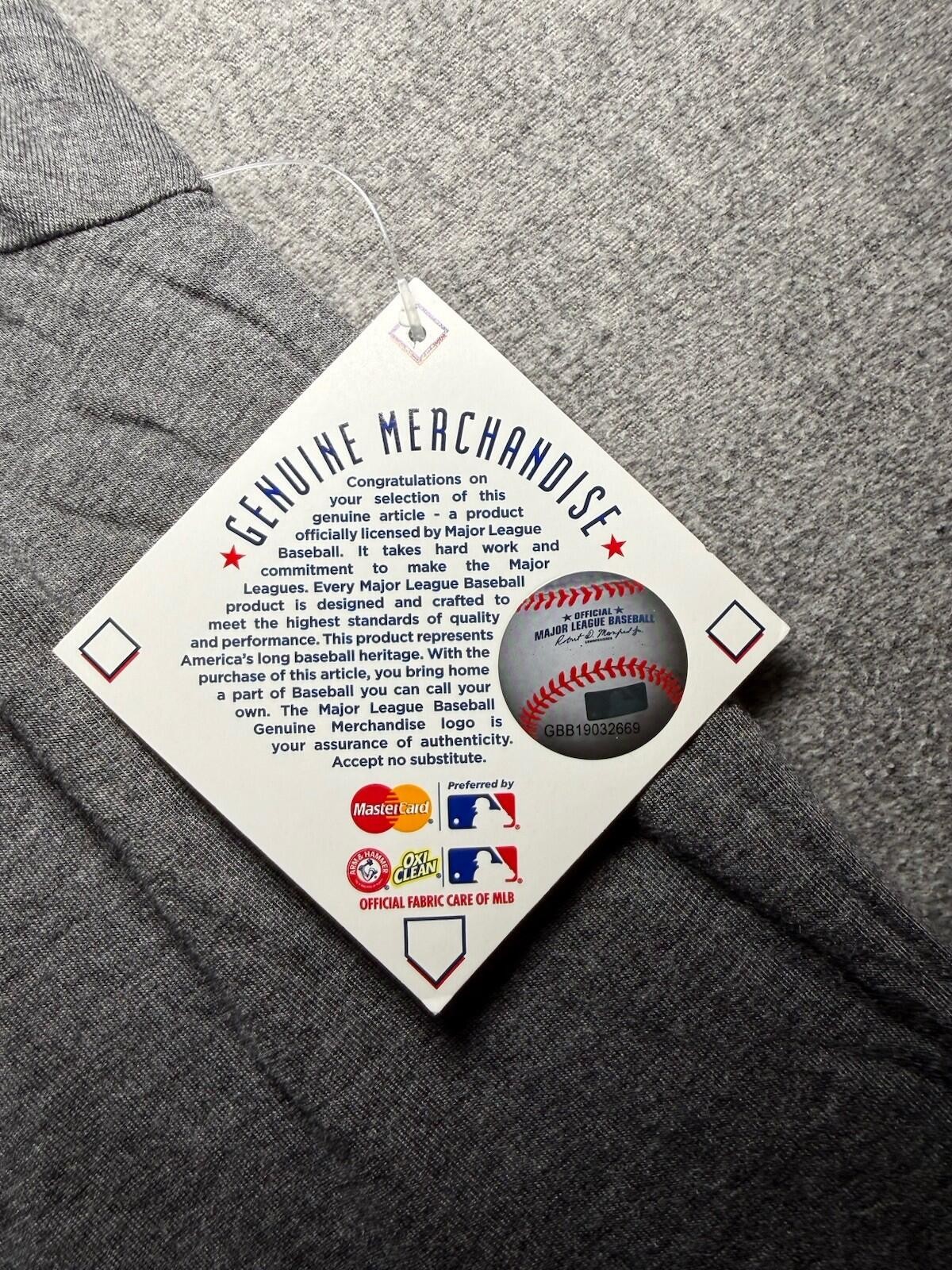 NEW USA Baseball Majestic Threads Genuine MLB Merchandise Men’s Shirt-XL/Gray