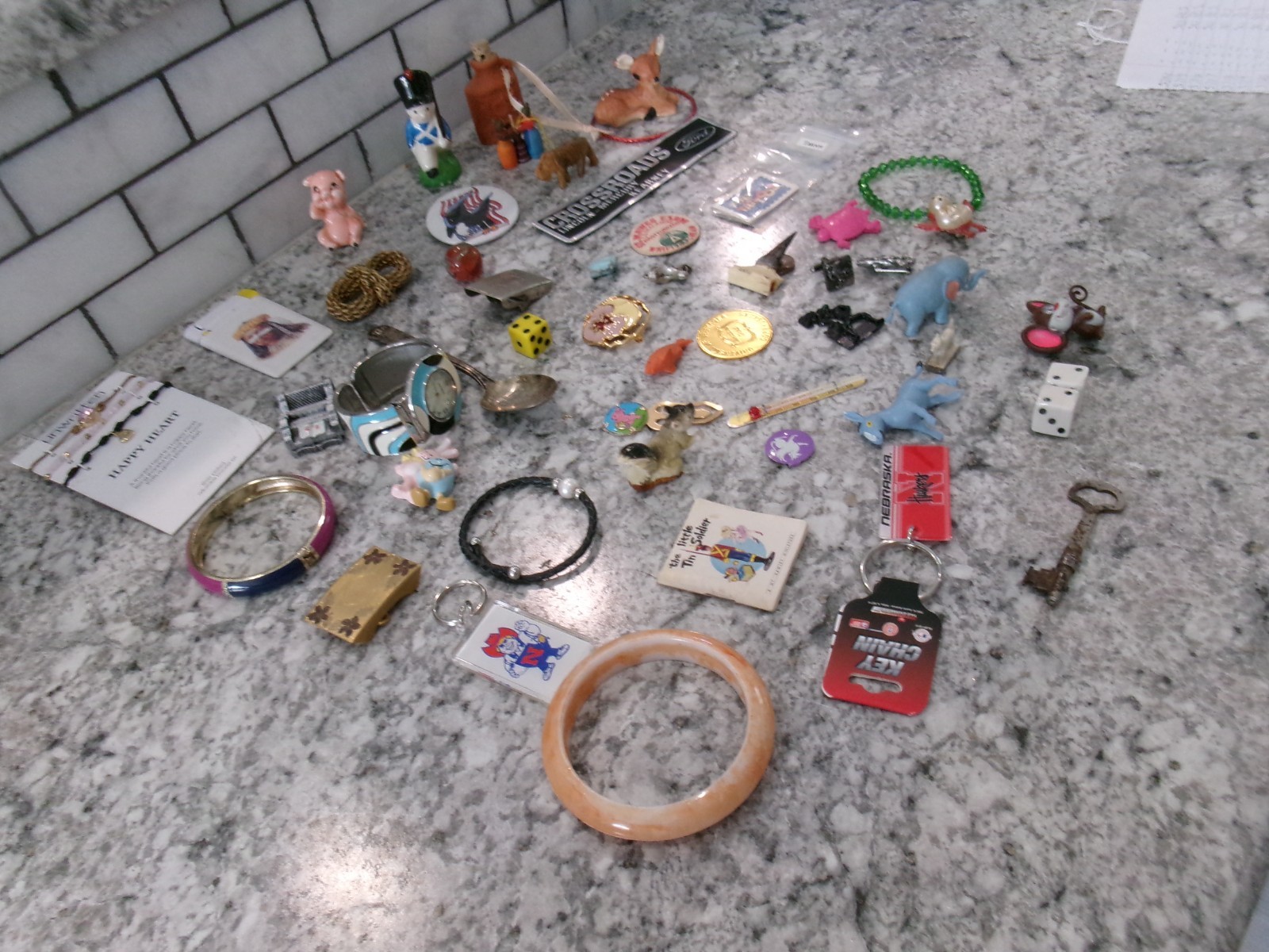 Vintage Junk Drawer/Trinket Lot, 50 Piece Lot, 1.4 #9