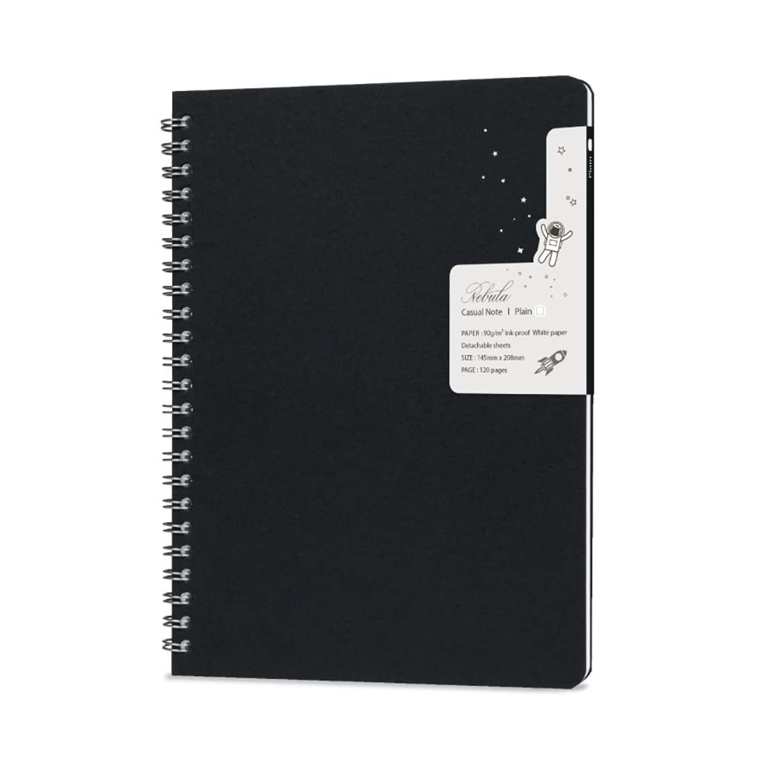 Colorverse Nebula Note Casual Black Soft Cover Notebook 5.7×8.2 Blank 120 Pages