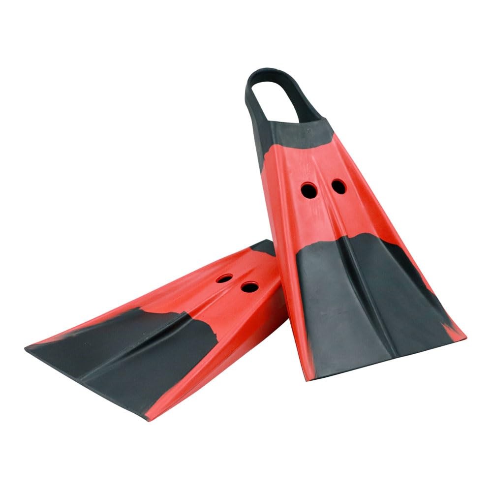 Voit Swim Fins Black Red 2XL Size 11-13 Dual-Density Rubber Duck Feet