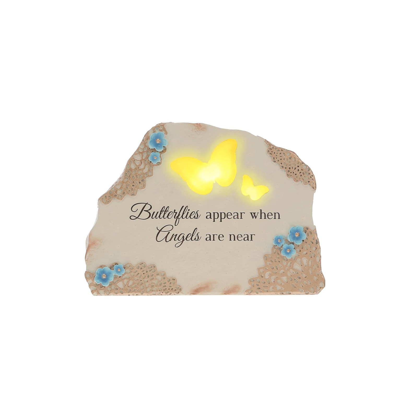 Pavilion Gift Butterflies Appear Solar Garden Stone 7″ Memorial
