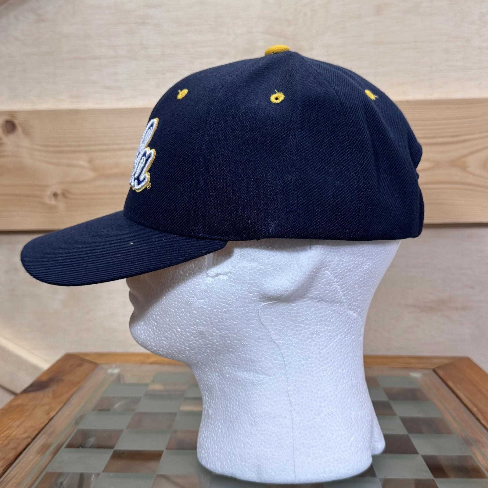UCLA Bruins Hat Cap Strap Back Navy Yellow NCAA College Basketball Script