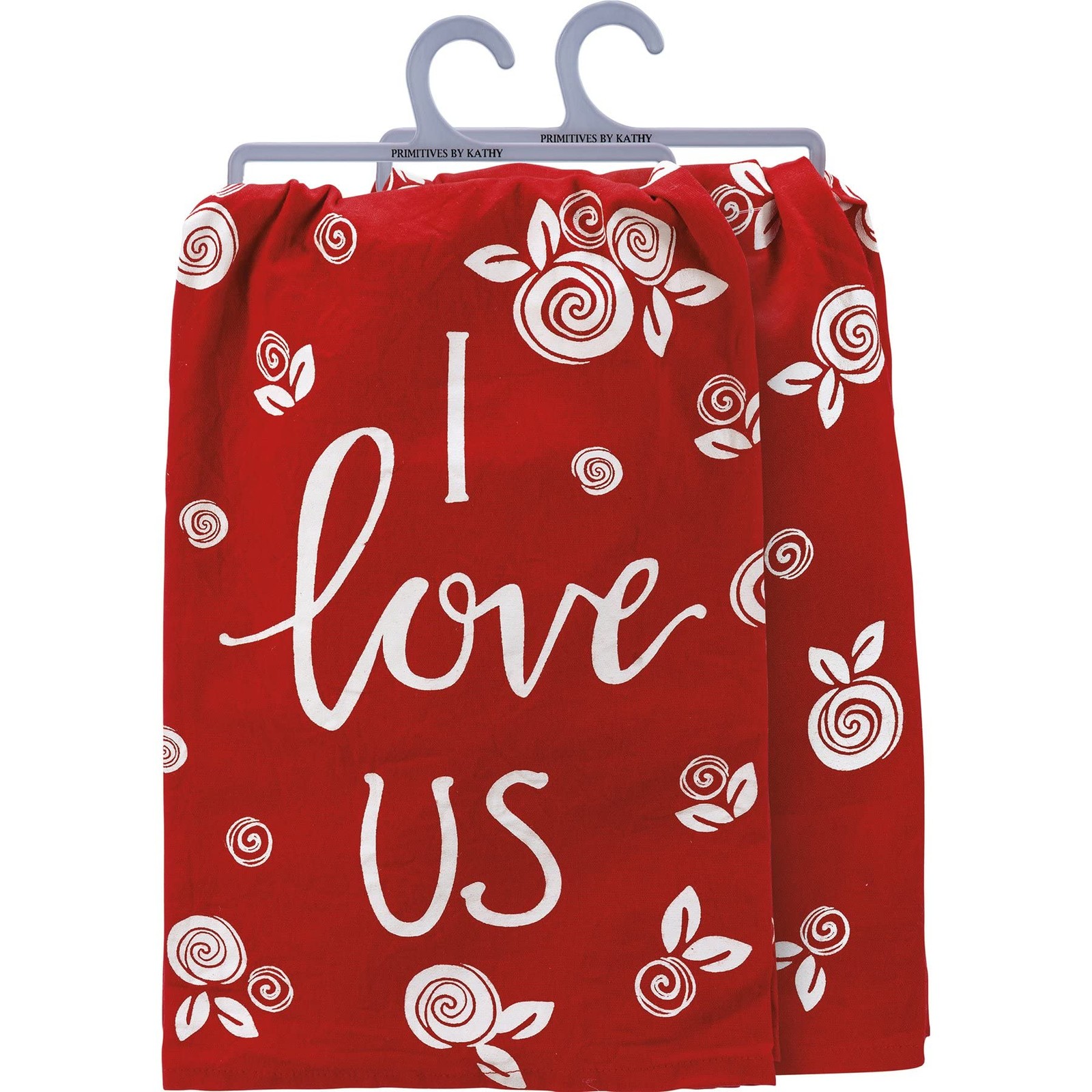 Primitives by Kathy 111969 Kitchen Towel I Love US, 28-inch