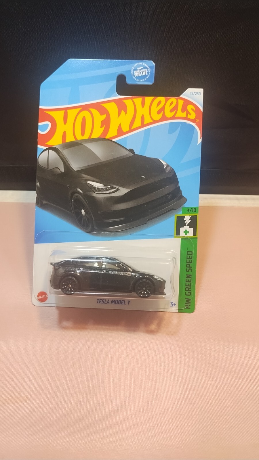 Hot Wheels Tesla Model Y HW Green Speed #3/10 Black Diecast 1:64 Scale Must See!