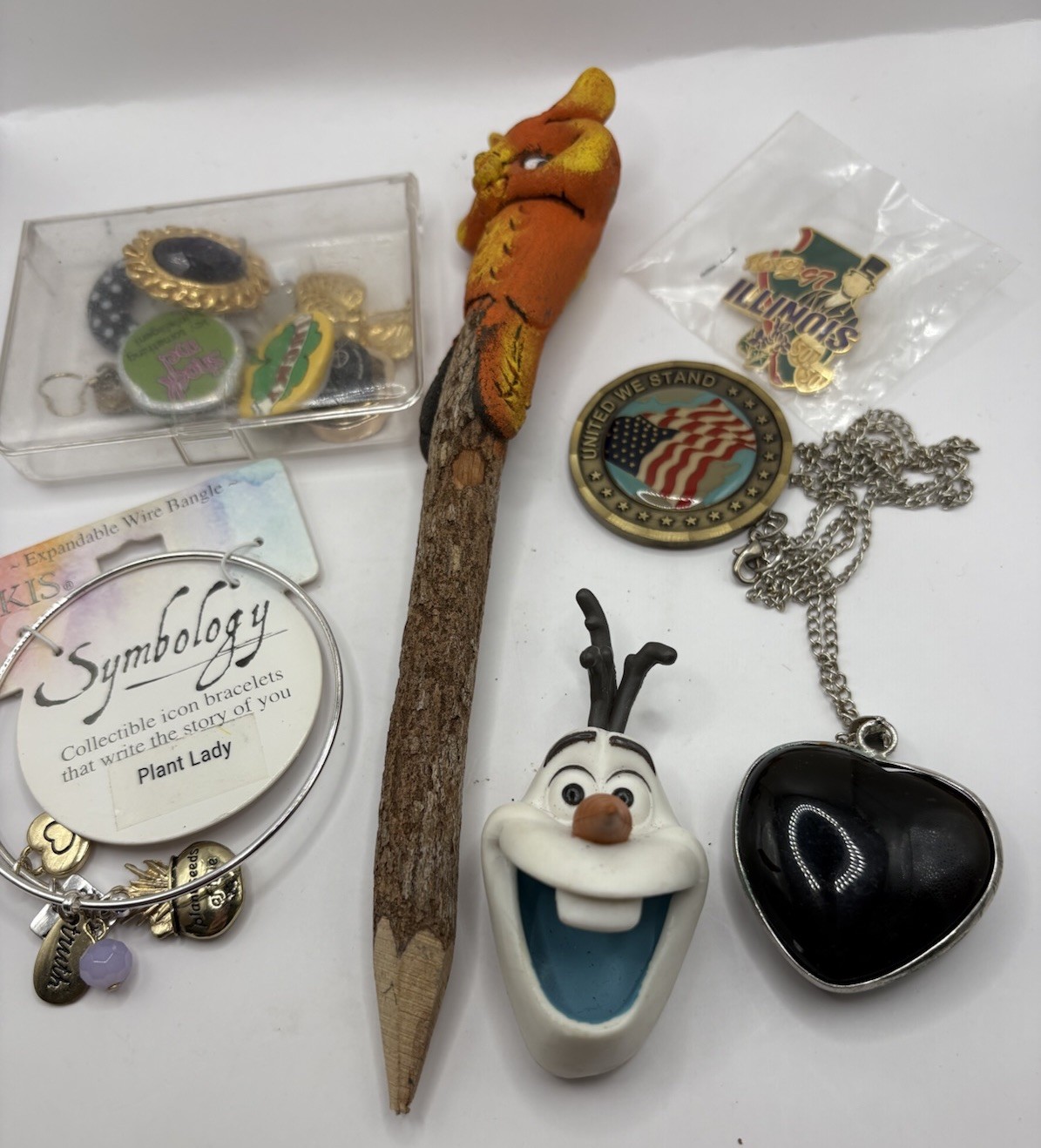 Junk Drawer Lot Jewelry Pencil Coin Pins Magnet