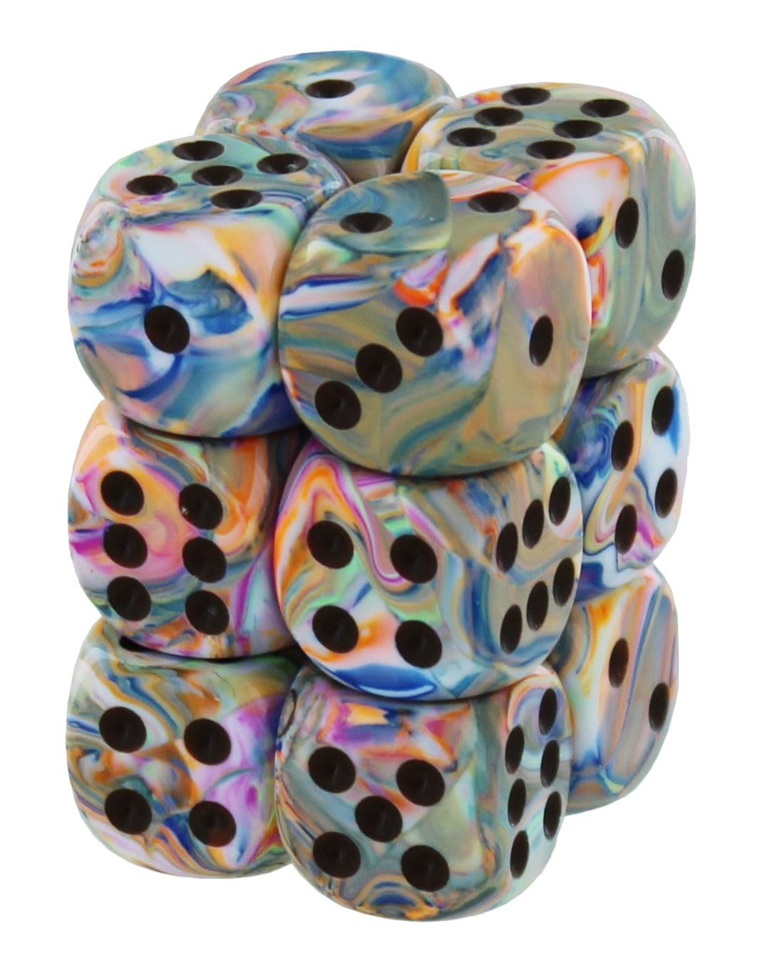 Chessex D&D Dice Set, 16mm Festive Brown Polyhedral, 12-Piece Dungeons & Dragons