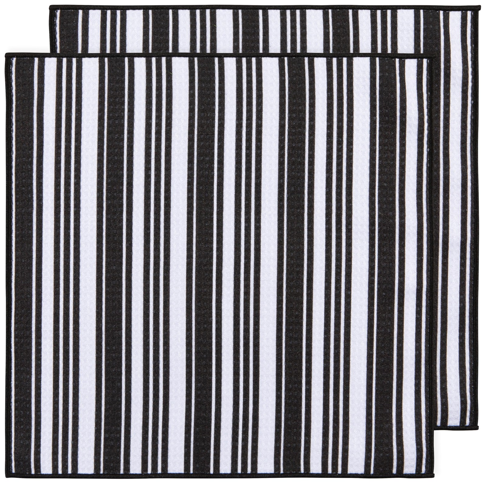 Now Designs Black Recycled Microfiber Dishcloths Set of 2 12x12in Kitchen Cloths