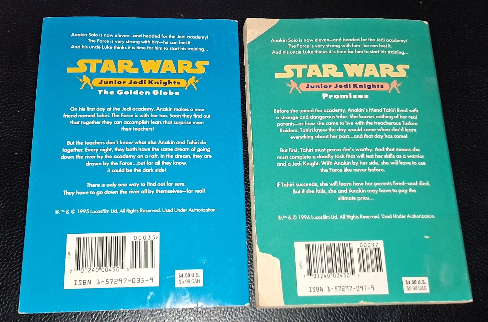 STAR WARS JUNIOR JEDI KNIGHTS Lot of 2 Paperbacks VOLS 1 & 3 (1st Printing)