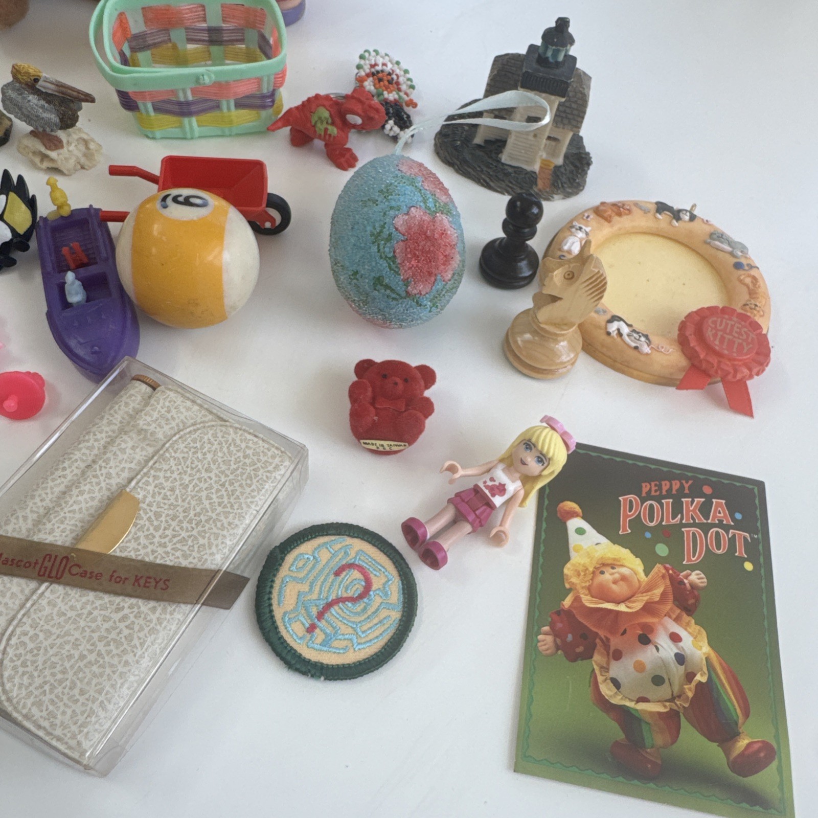Random Lot Of Assortment Miniature Items For Trinket Shelf 24 Items Figurines
