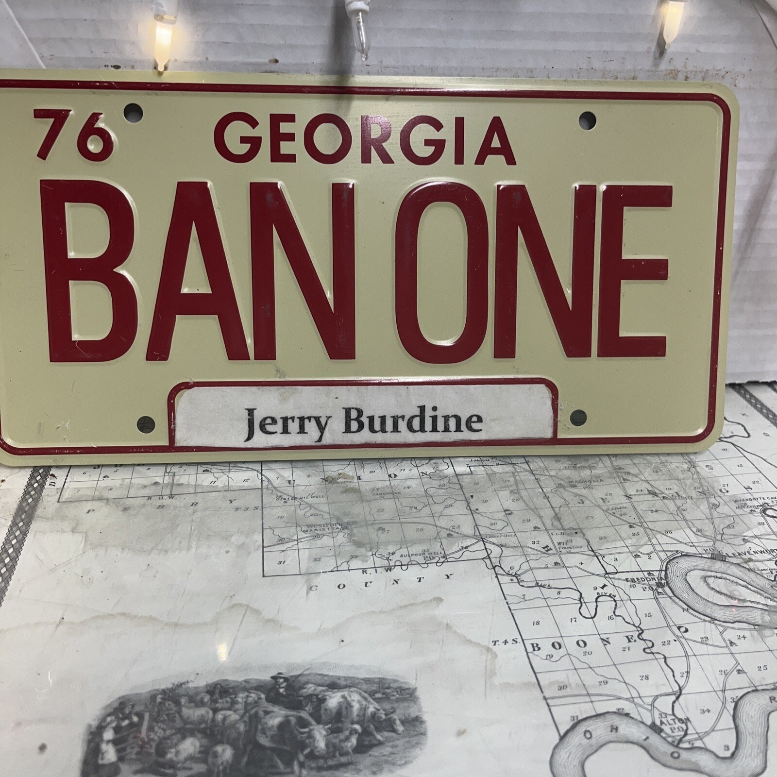 Smokey & The Bandit Ban One Georgia Replica License Plate Sign