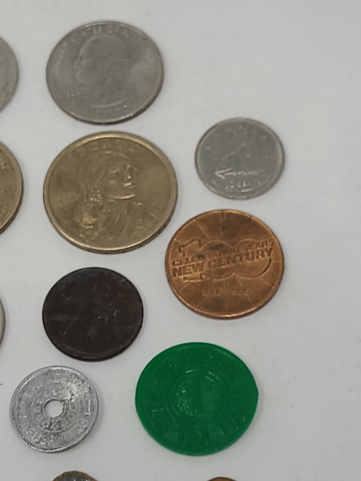 Junk Drawer Lot Including Coins Money Tokens Souvenirs